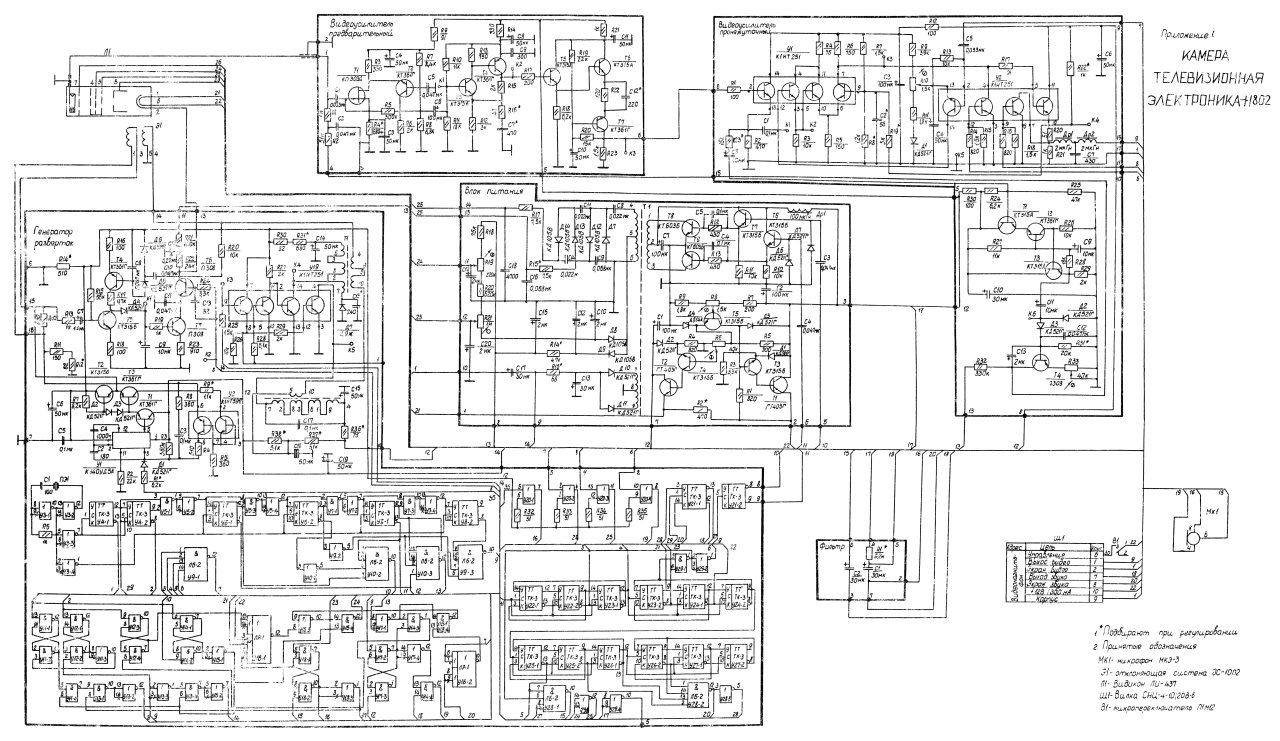 Схема на телекамеру